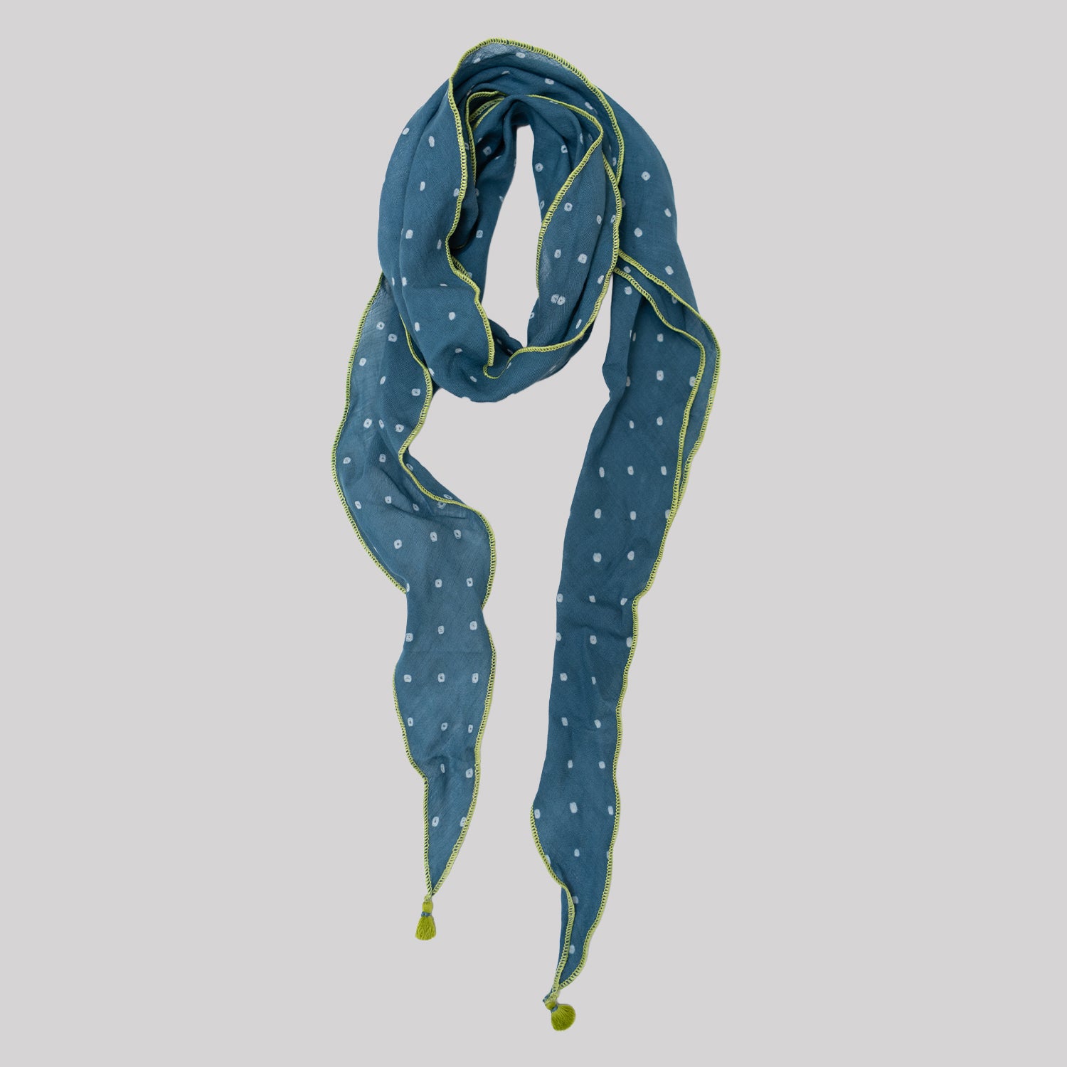 The OG Polka Dot Scarf | Woad Blue