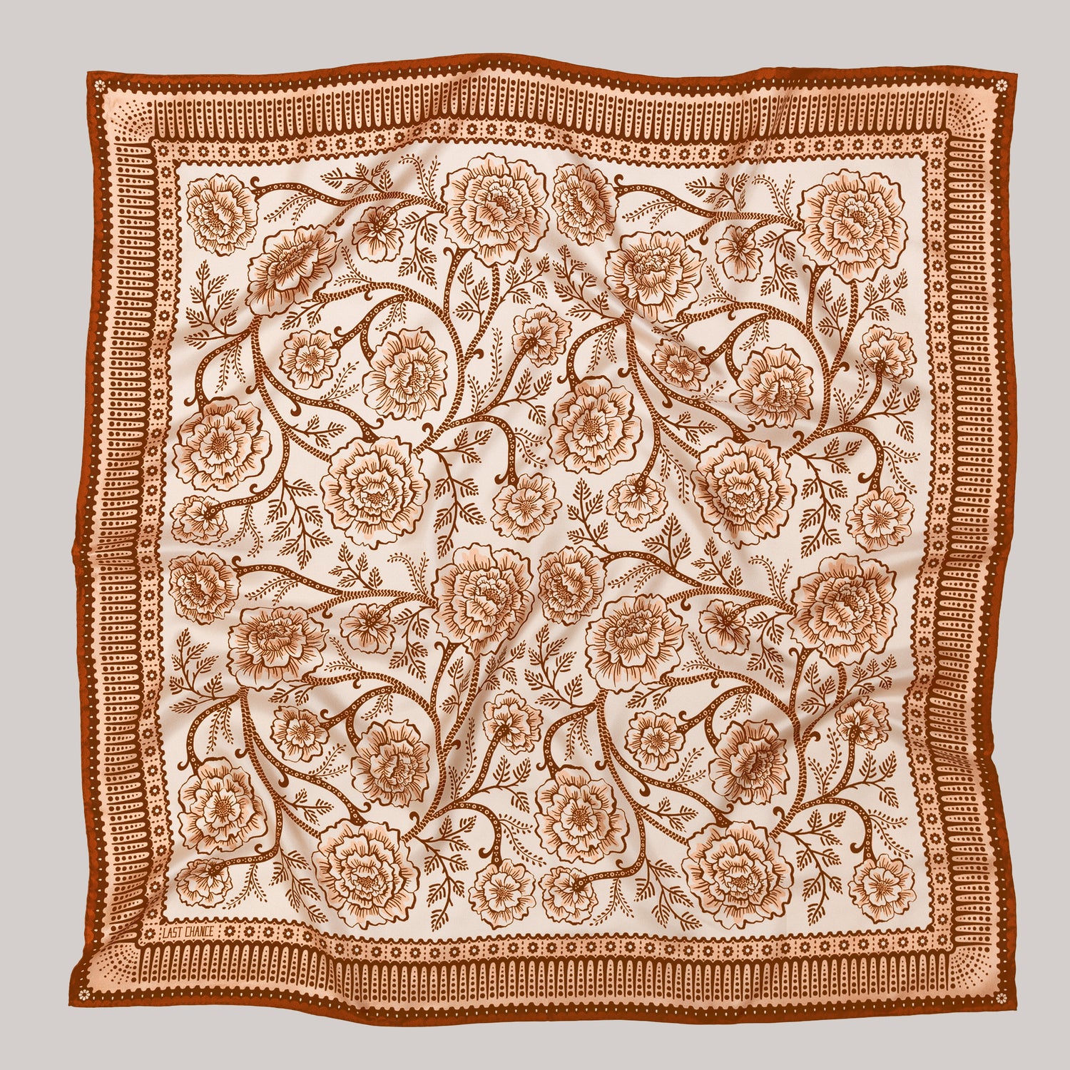 Silk Twill Scarf - Ramble in Sandstone