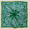 Silk Twill Scarf - Blossom in Garden Green