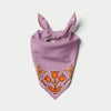 Chainstitch Silk Noil Bandana | Viola Tulips  (PRE-ORDER FEBRUARY DELIVERY)