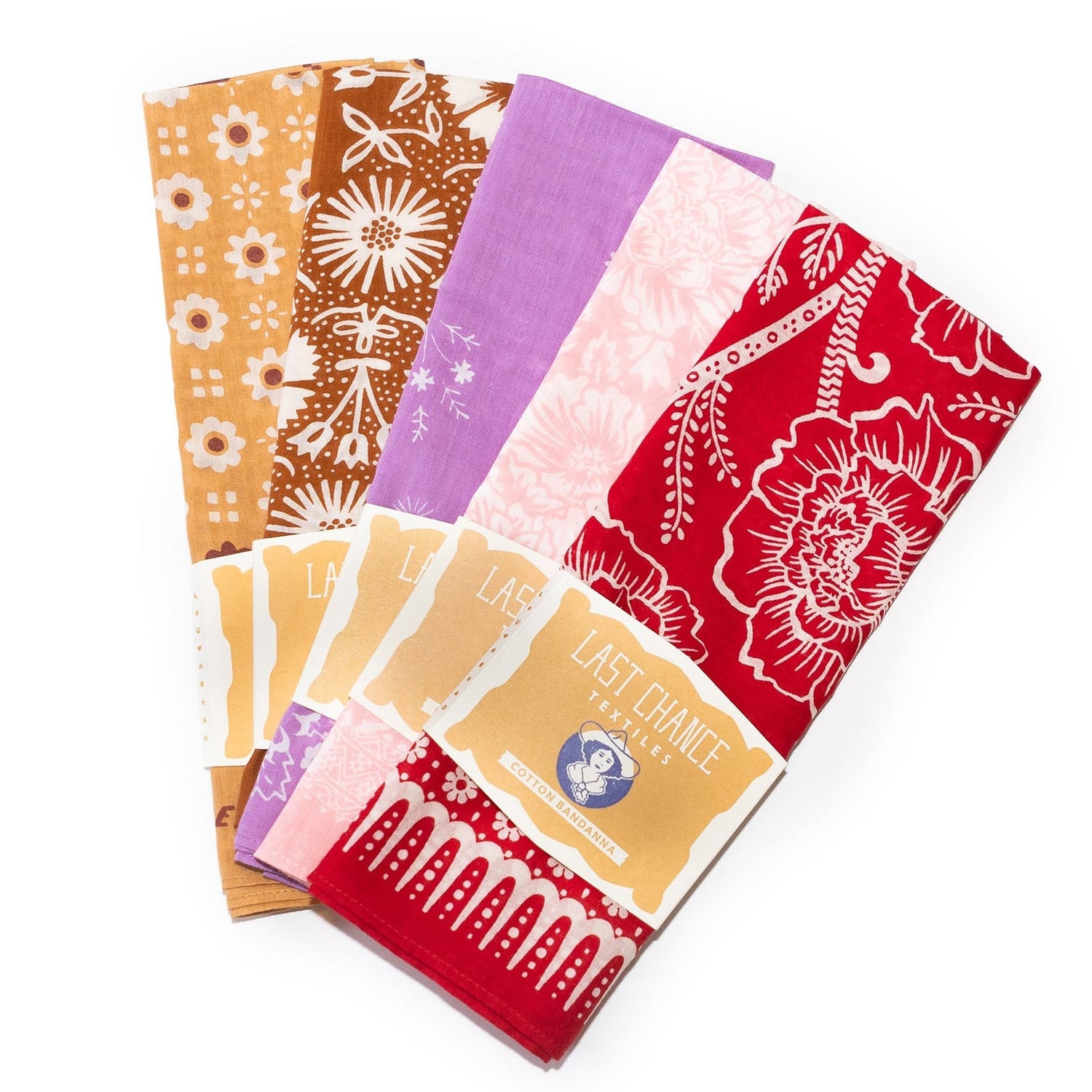 Bundle: Any 5 Cotton Bandanas