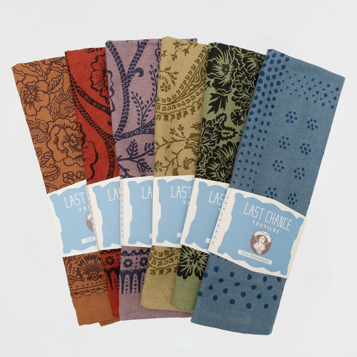 Bundle: Any 6 Silk Bandanas