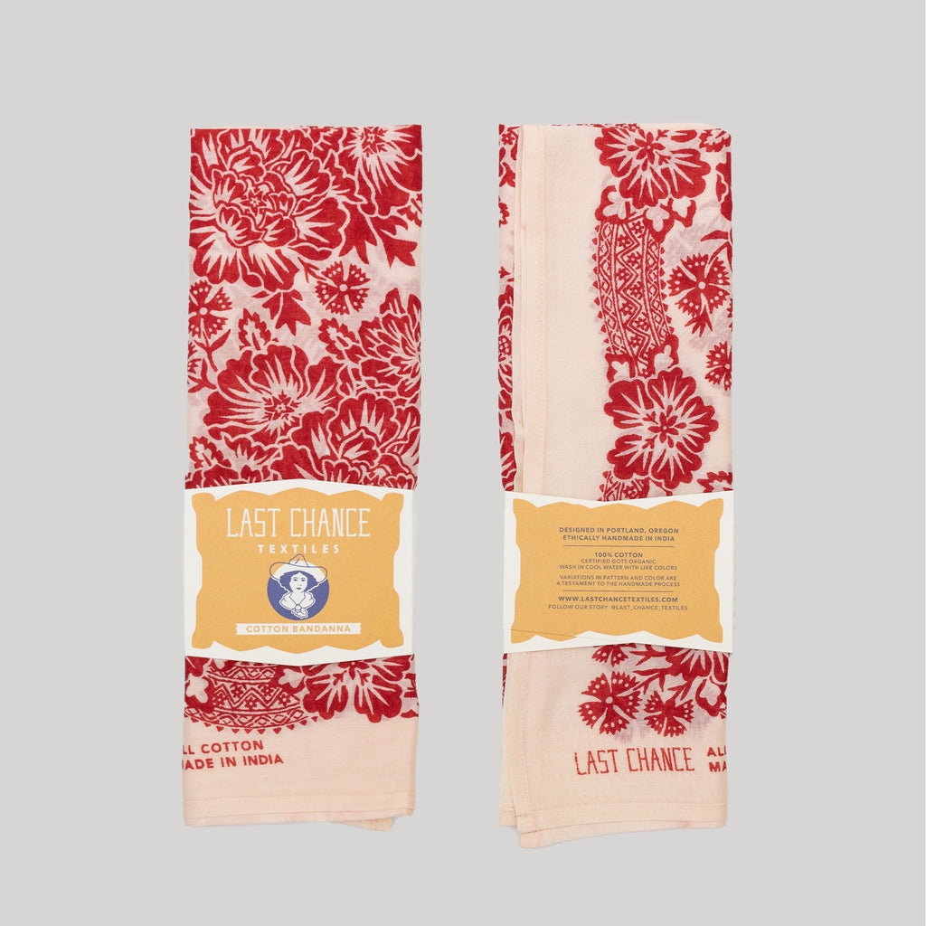 Cotton Blossom Bandana | Sand | Last Chance Textiles