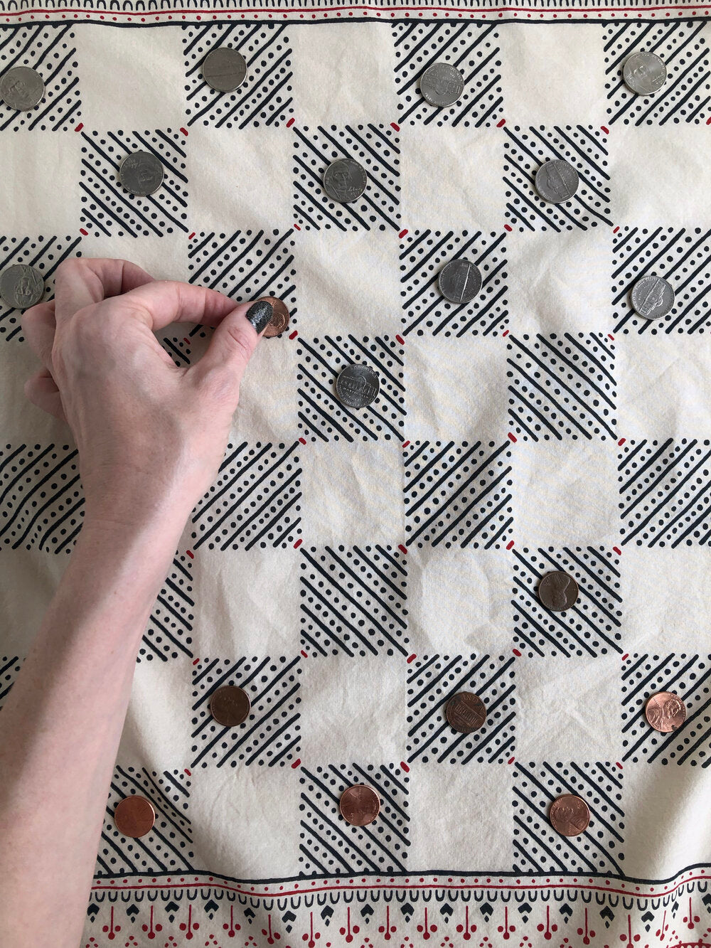 Cotton Checker Bandana | Sand | Last Chance Textiles