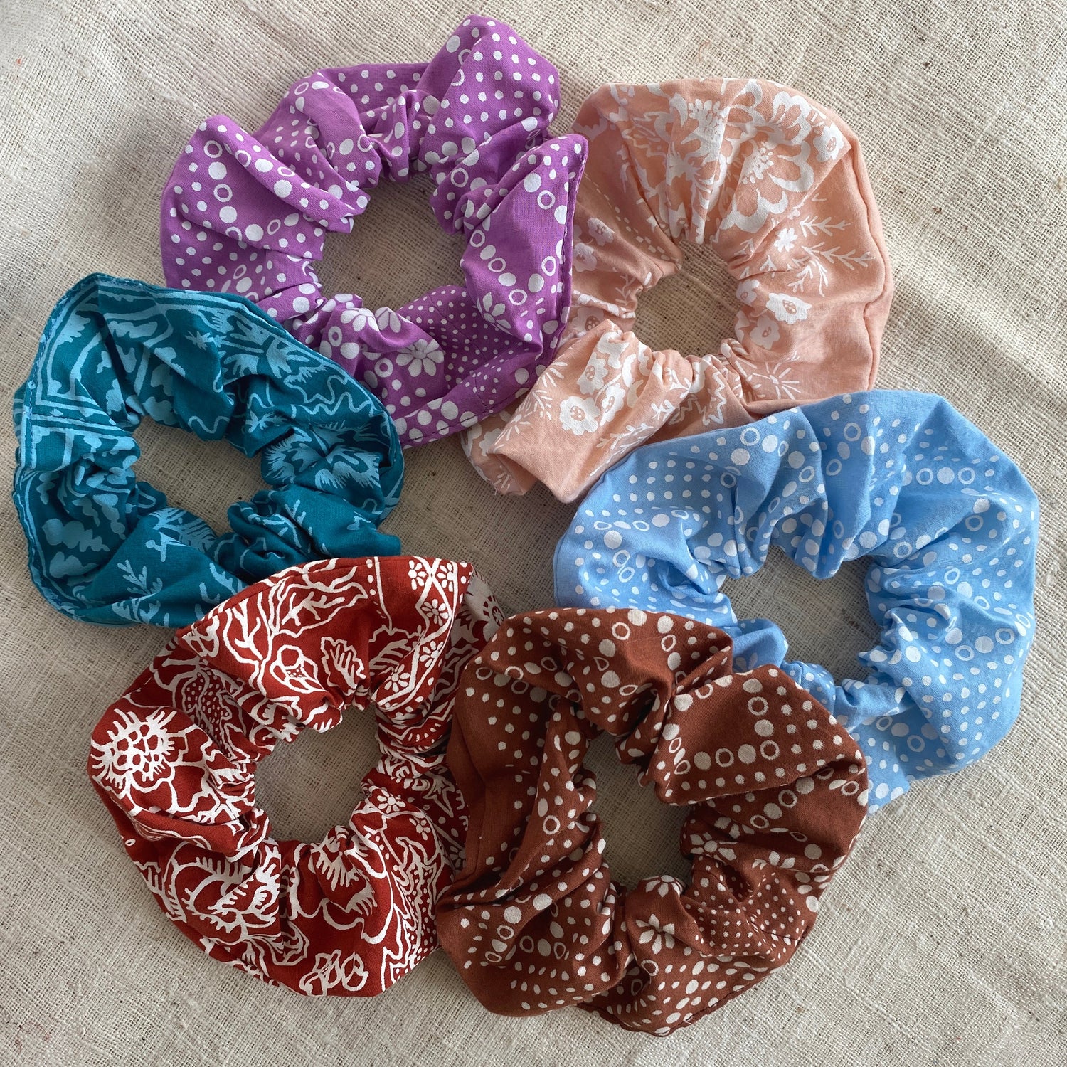 Cotton Scrunchie | Blue Bonnet