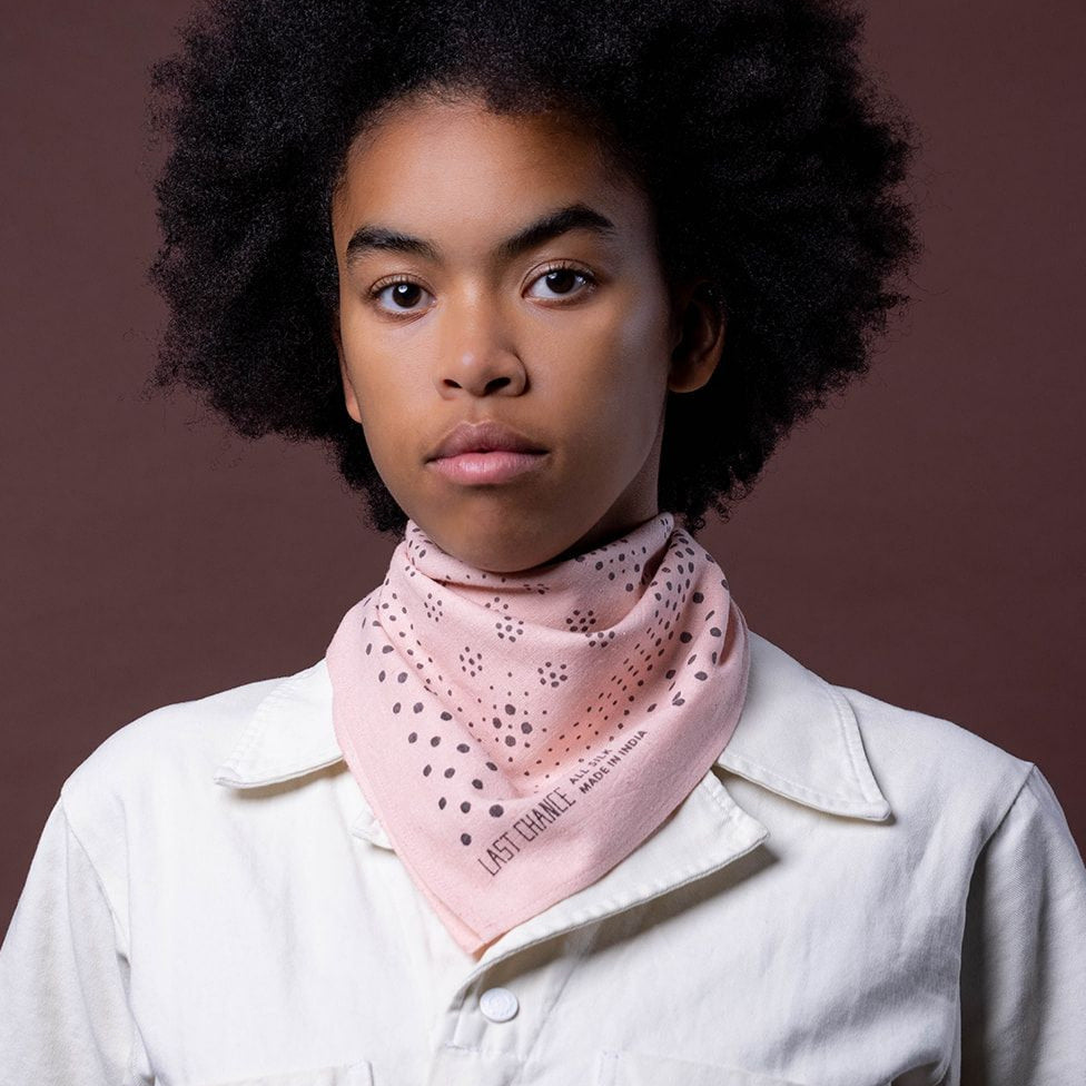 Natural Dye Silk Bandana | Ash Pink (PRE-ORDER FEBRUARY DELIVERY)