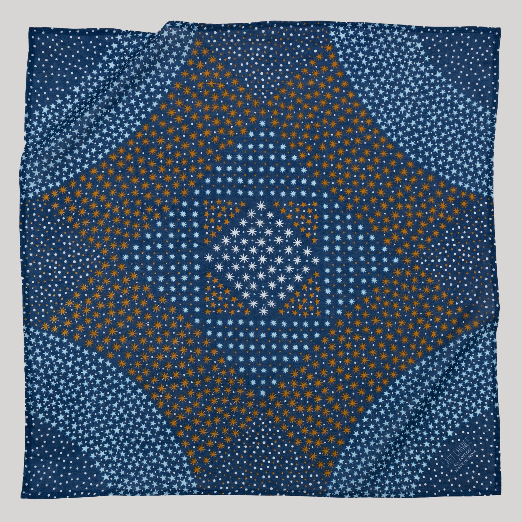 Cotton Starry Bandana | Navy | Last Chance Textiles