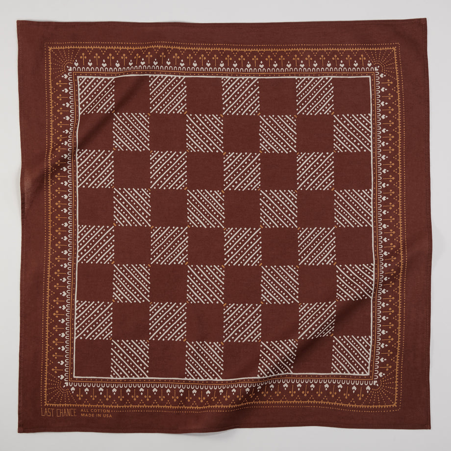 Supreme Louis Vuitton Monogram Bandana Brown 55 cm mini scarf NEW